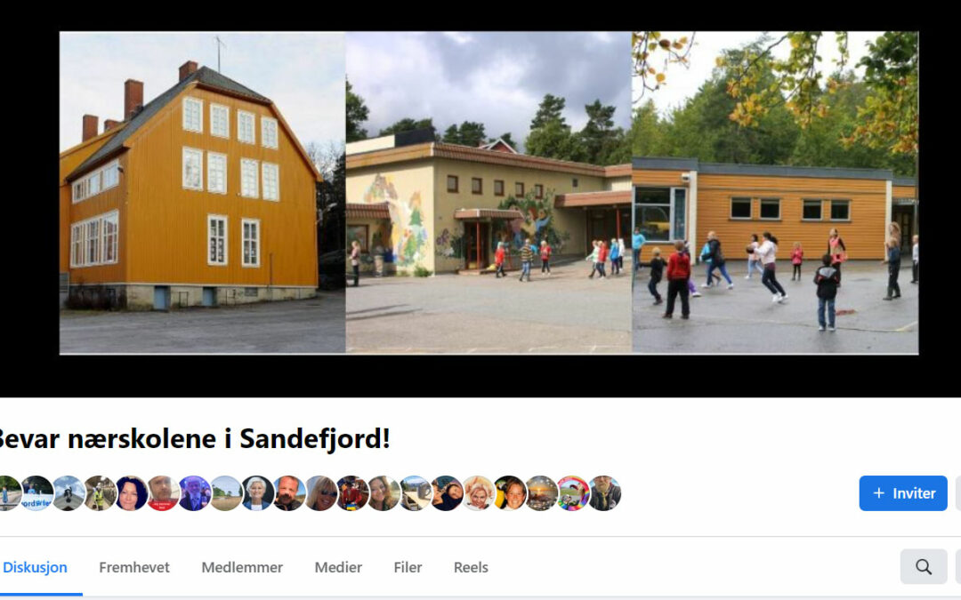 Facebook gruppen Bevar nærskolene i Sandefjord!